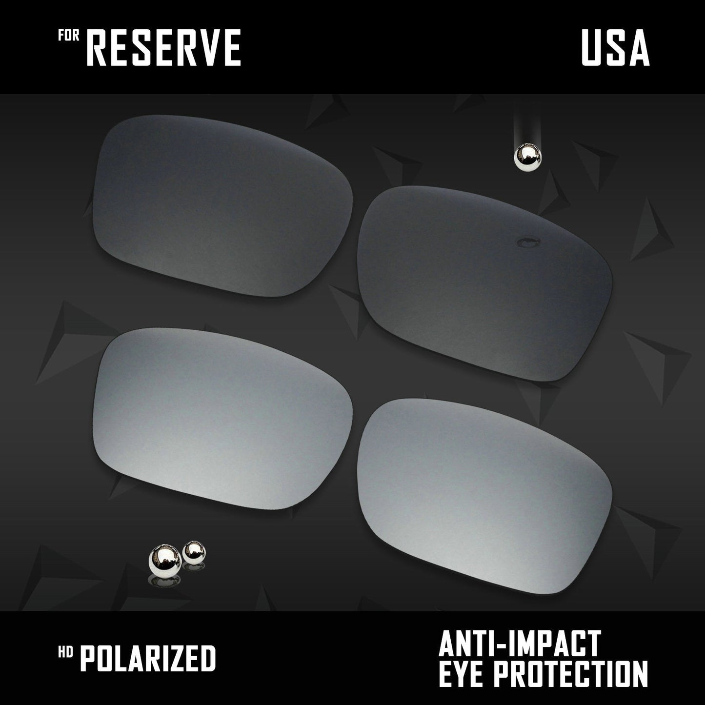 Anti Scratch Polarized Replacement Lenses for-Arnette Reserve