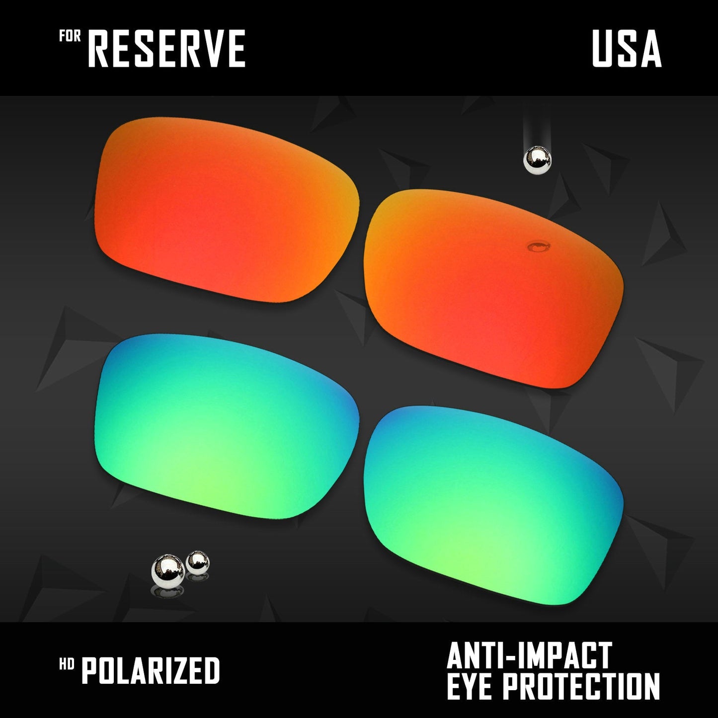 Anti Scratch Polarized Replacement Lenses for-Arnette Reserve
