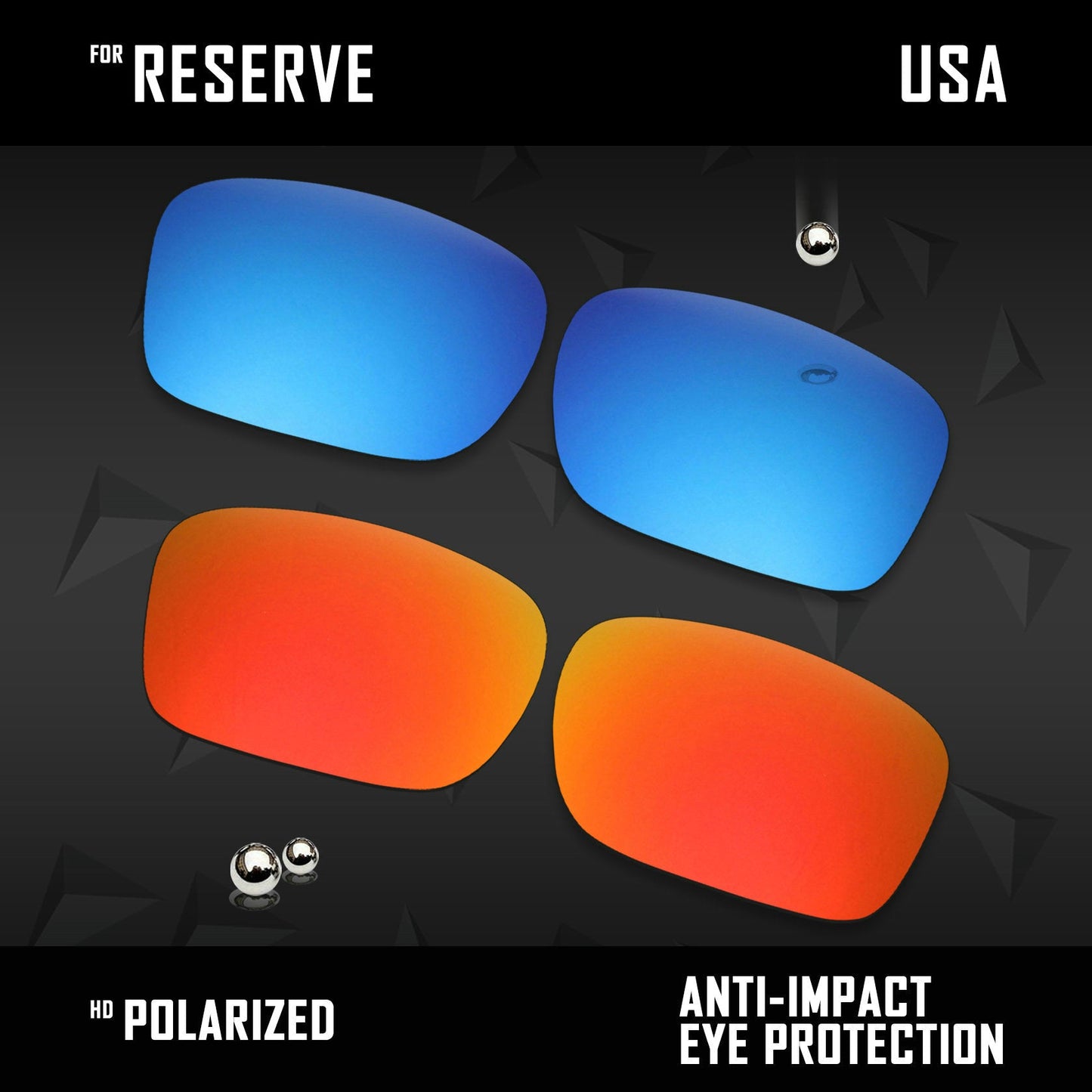 Anti Scratch Polarized Replacement Lenses for-Arnette Reserve