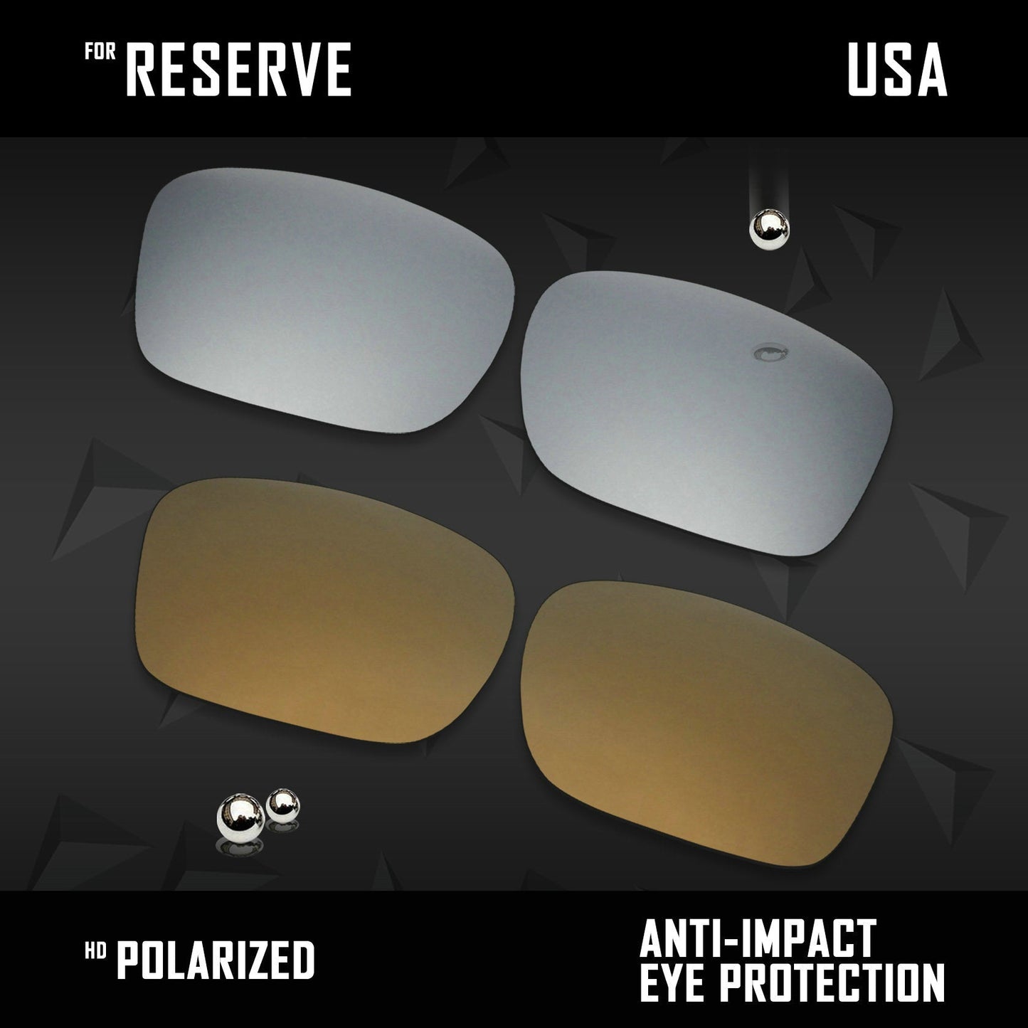 Anti Scratch Polarized Replacement Lenses for-Arnette Reserve