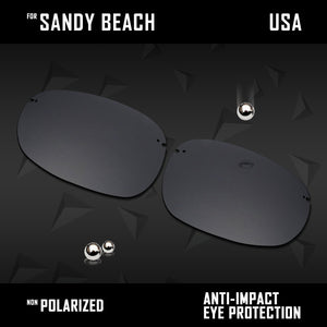 Anti Scratch Polarized Replacement Lenses for-Maui Jim Sandy Beach