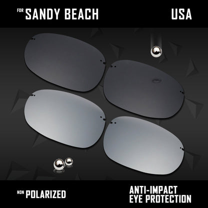Anti Scratch Polarized Replacement Lenses for-Maui Jim Sandy Beach