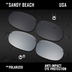 Anti Scratch Polarized Replacement Lenses for-Maui Jim Sandy Beach