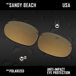 Anti Scratch Polarized Replacement Lenses for-Maui Jim Sandy Beach