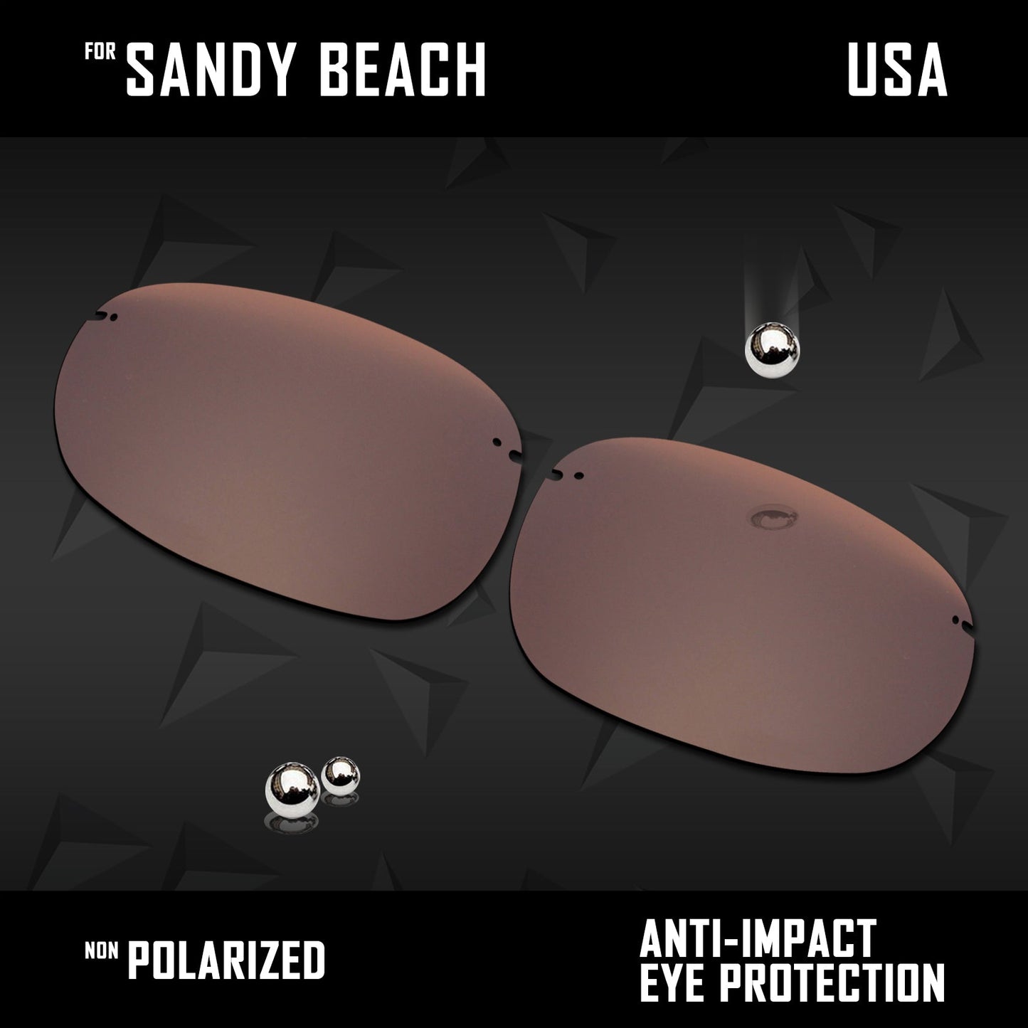 Anti Scratch Polarized Replacement Lenses for-Maui Jim Sandy Beach