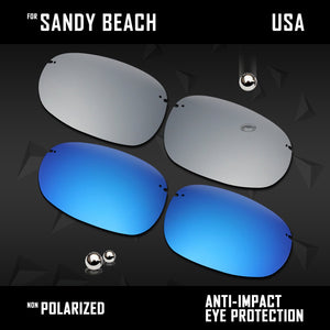 Anti Scratch Polarized Replacement Lenses for-Maui Jim Sandy Beach