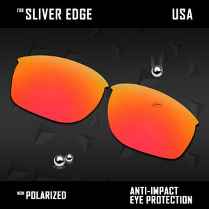 Anti Scratch Polarized Replacement Lenses for-Oakley Sliver Edge