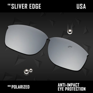 Anti Scratch Polarized Replacement Lenses for-Oakley Sliver Edge