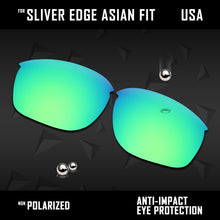 Load image into Gallery viewer, Anti Scratch Polarized Replacement Lenses for-Oakley Sliver Edge Asian Fit