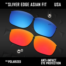 Load image into Gallery viewer, Anti Scratch Polarized Replacement Lenses for-Oakley Sliver Edge Asian Fit