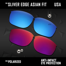 Load image into Gallery viewer, Anti Scratch Polarized Replacement Lenses for-Oakley Sliver Edge Asian Fit