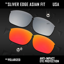 Load image into Gallery viewer, Anti Scratch Polarized Replacement Lenses for-Oakley Sliver Edge Asian Fit