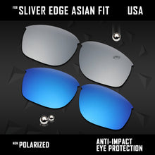 Load image into Gallery viewer, Anti Scratch Polarized Replacement Lenses for-Oakley Sliver Edge Asian Fit