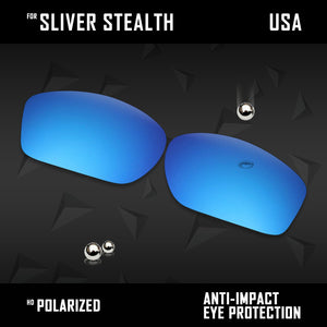 Anti Scratch Polarized Replacement Lenses for-Oakley Sliver Stealth