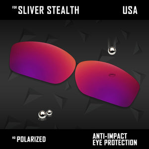 Anti Scratch Polarized Replacement Lenses for-Oakley Sliver Stealth