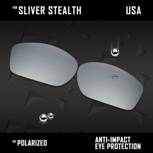 Anti Scratch Polarized Replacement Lenses for-Oakley Sliver Stealth