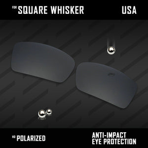 Anti Scratch Polarized Replacement Lenses for-Oakley Square Whisker