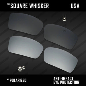Anti Scratch Polarized Replacement Lenses for-Oakley Square Whisker