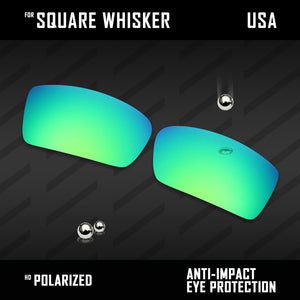 Anti Scratch Polarized Replacement Lenses for-Oakley Square Whisker