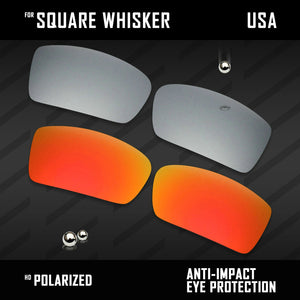 Anti Scratch Polarized Replacement Lenses for-Oakley Square Whisker
