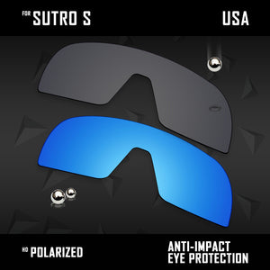 Anti Scratch Polarized Replacement Lenses for-Oakley Sutro S