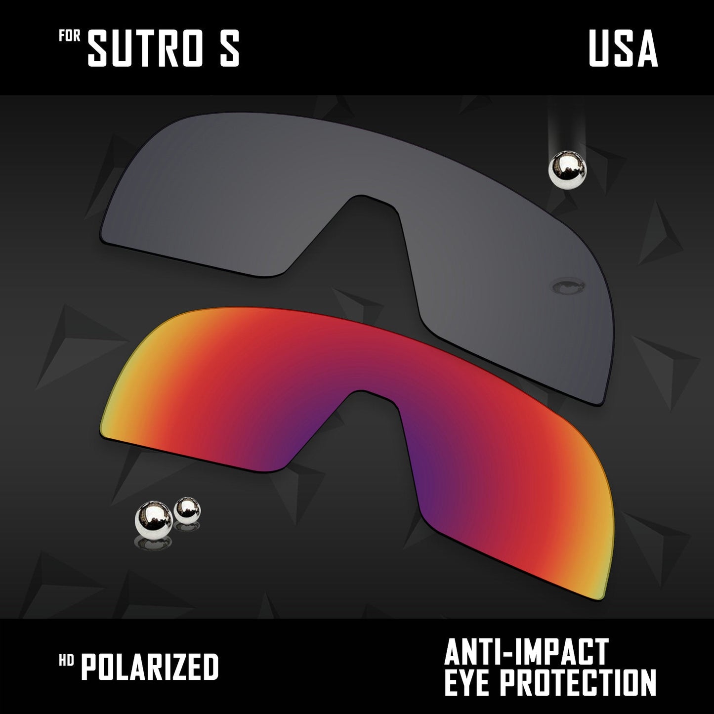 Anti Scratch Polarized Replacement Lenses for-Oakley Sutro S