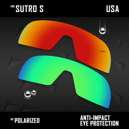 Anti Scratch Polarized Replacement Lenses for-Oakley Sutro S