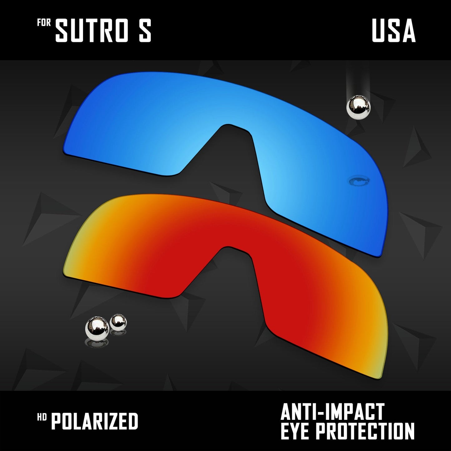Anti Scratch Polarized Replacement Lenses for-Oakley Sutro S