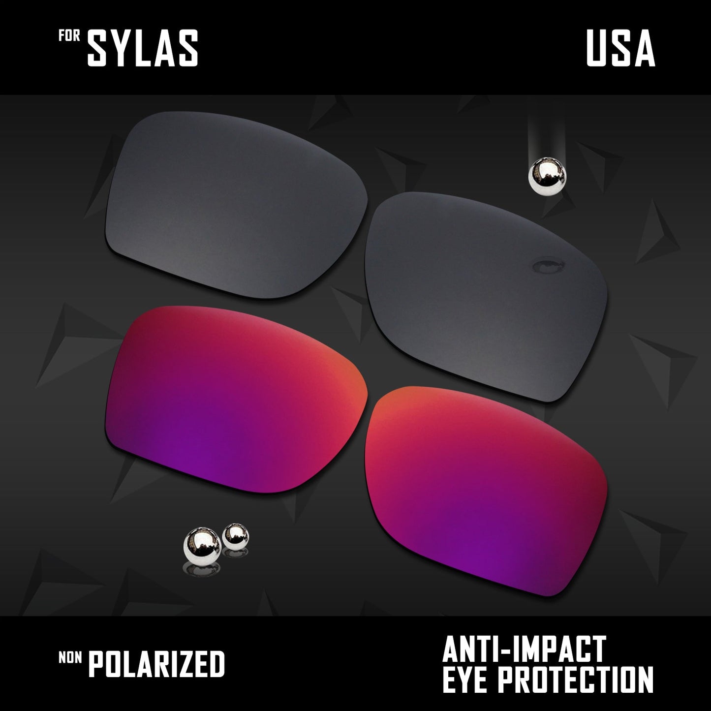 Anti Scratch Polarized Replacement Lenses for-Oakley Sylas