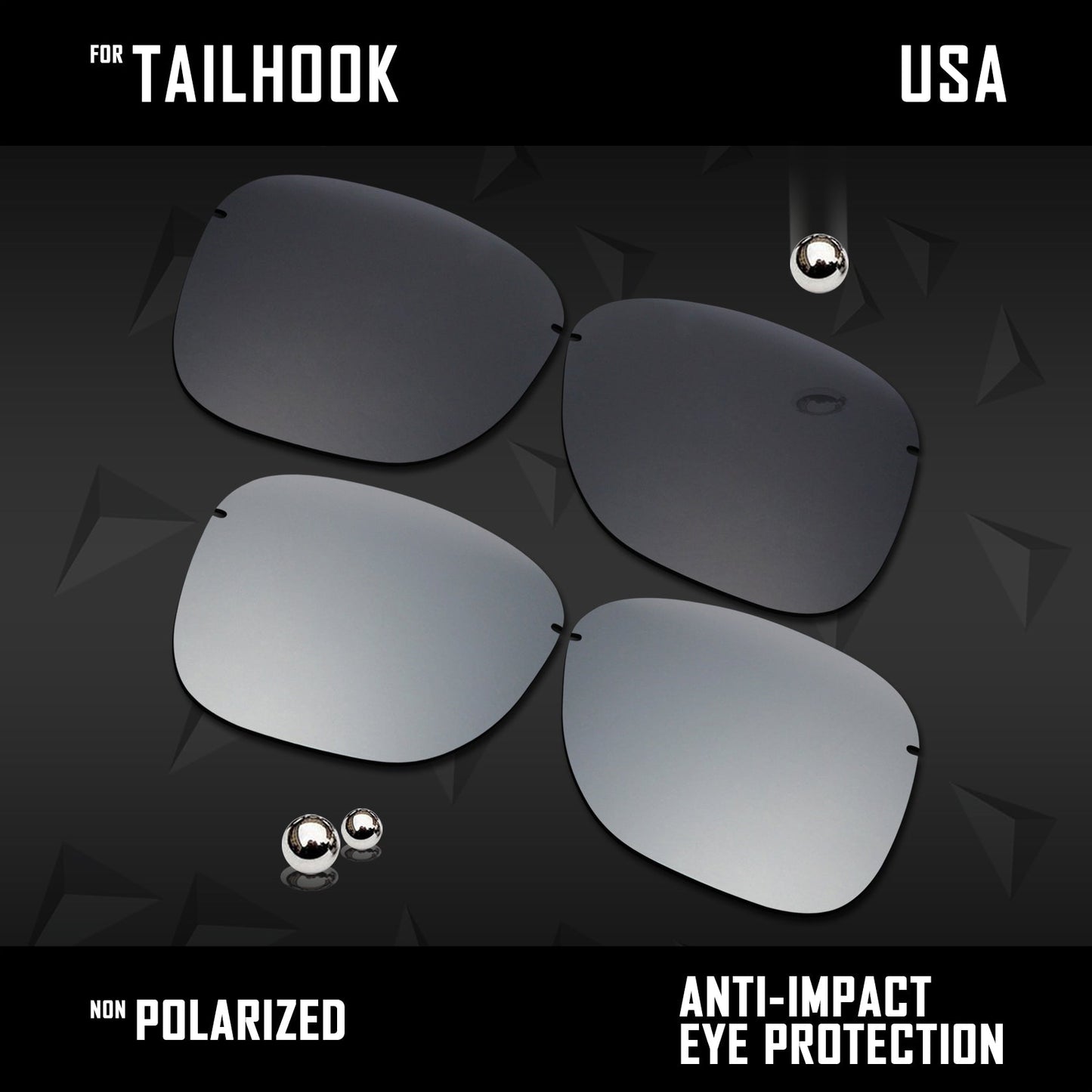 Anti Scratch Polarized Replacement Lenses for-Oakley Tailhook