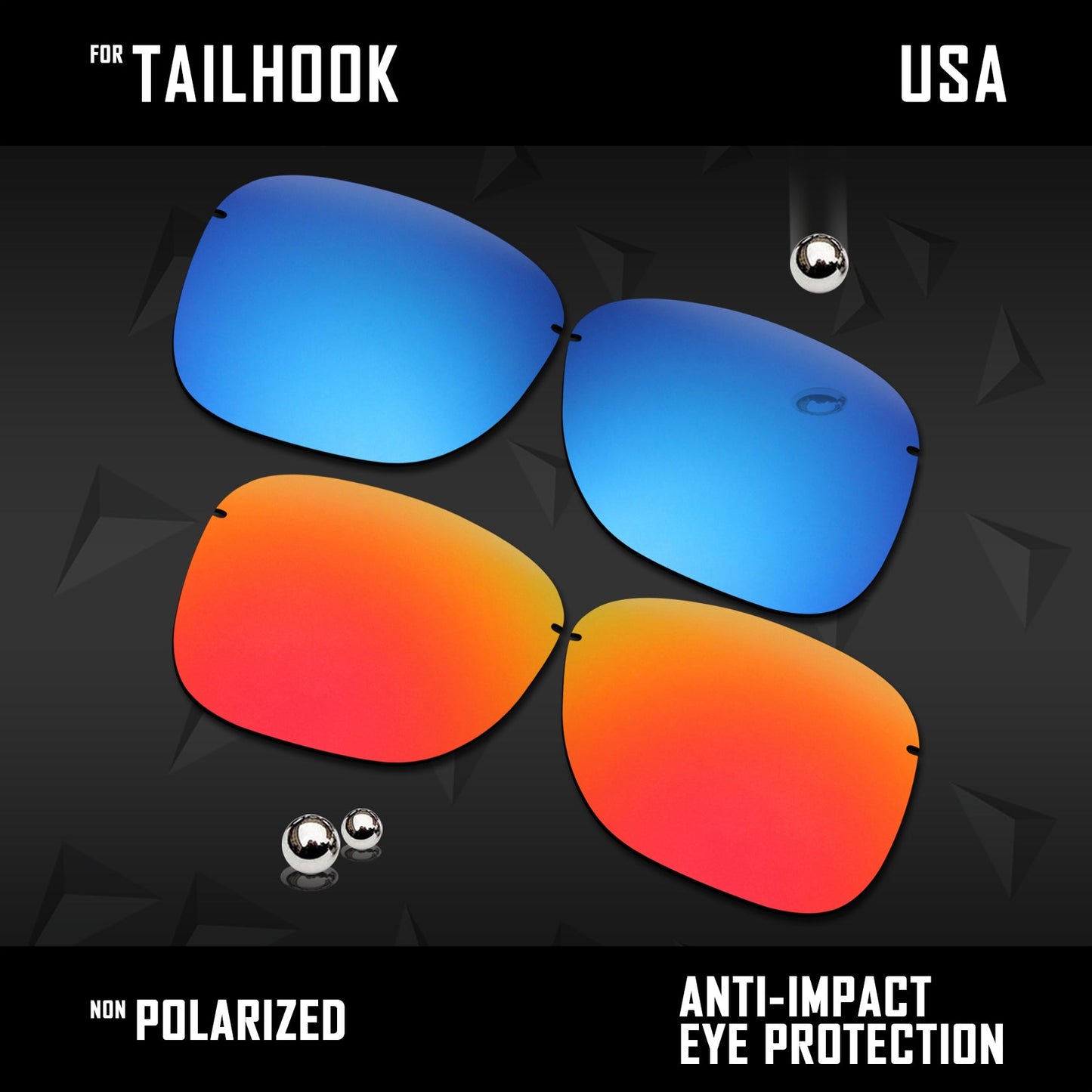 Anti Scratch Polarized Replacement Lenses for-Oakley Tailhook