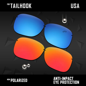 Anti Scratch Polarized Replacement Lenses for-Oakley Tailhook