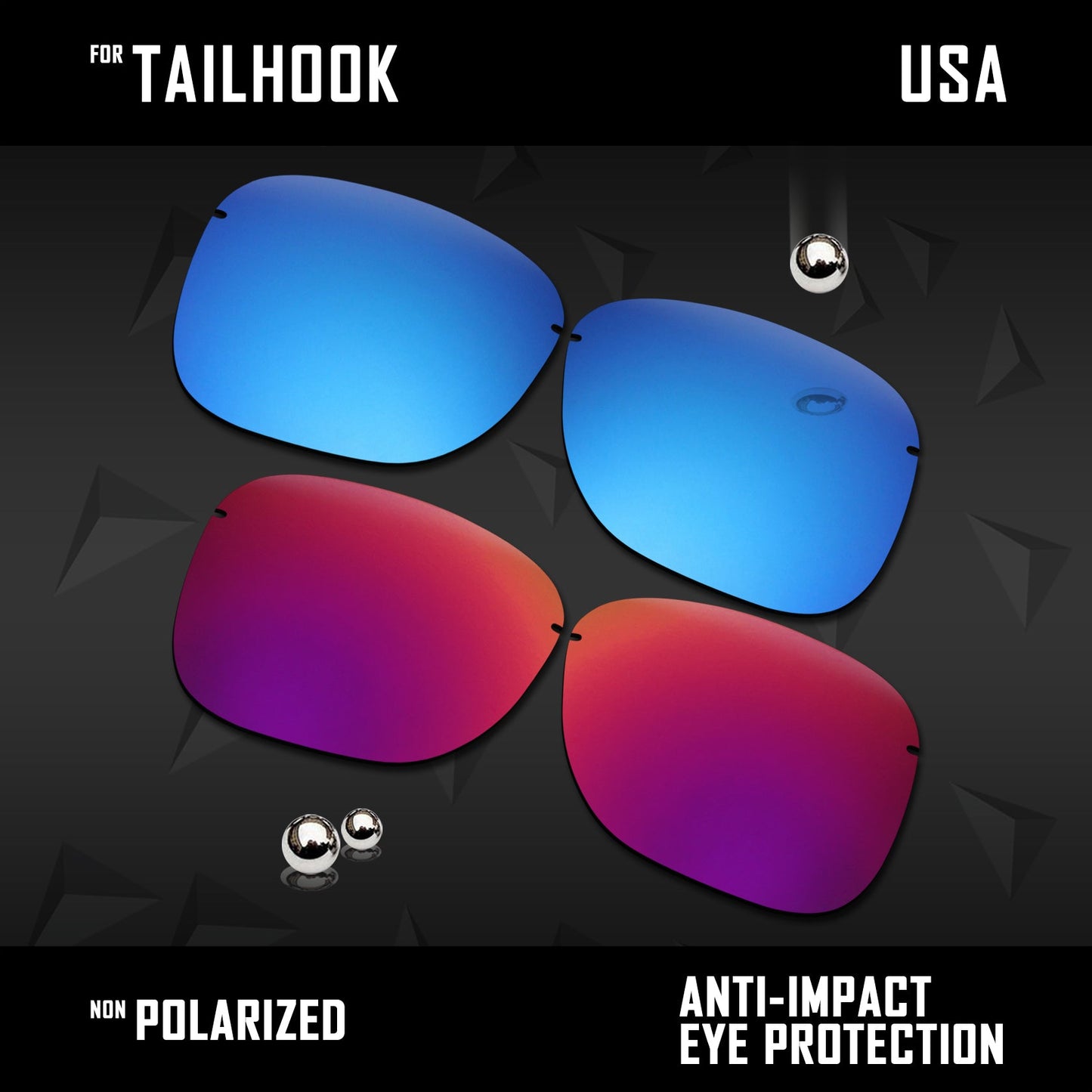 Anti Scratch Polarized Replacement Lenses for-Oakley Tailhook