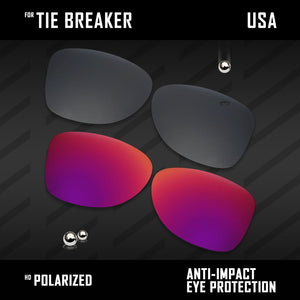 Anti Scratch Polarized Replacement Lenses for-Oakley Tie Breaker