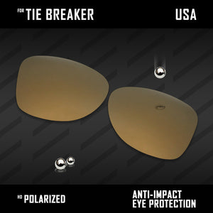 Anti Scratch Polarized Replacement Lenses for-Oakley Tie Breaker