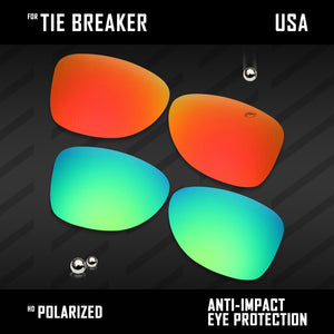 Anti Scratch Polarized Replacement Lenses for-Oakley Tie Breaker