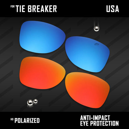 Anti Scratch Polarized Replacement Lenses for-Oakley Tie Breaker