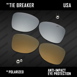 Anti Scratch Polarized Replacement Lenses for-Oakley Tie Breaker