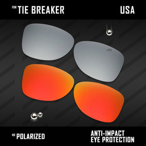 Anti Scratch Polarized Replacement Lenses for-Oakley Tie Breaker