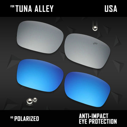 Anti Scratch Polarized Replacement Lenses for-Costa Del Mar Tuna Alley