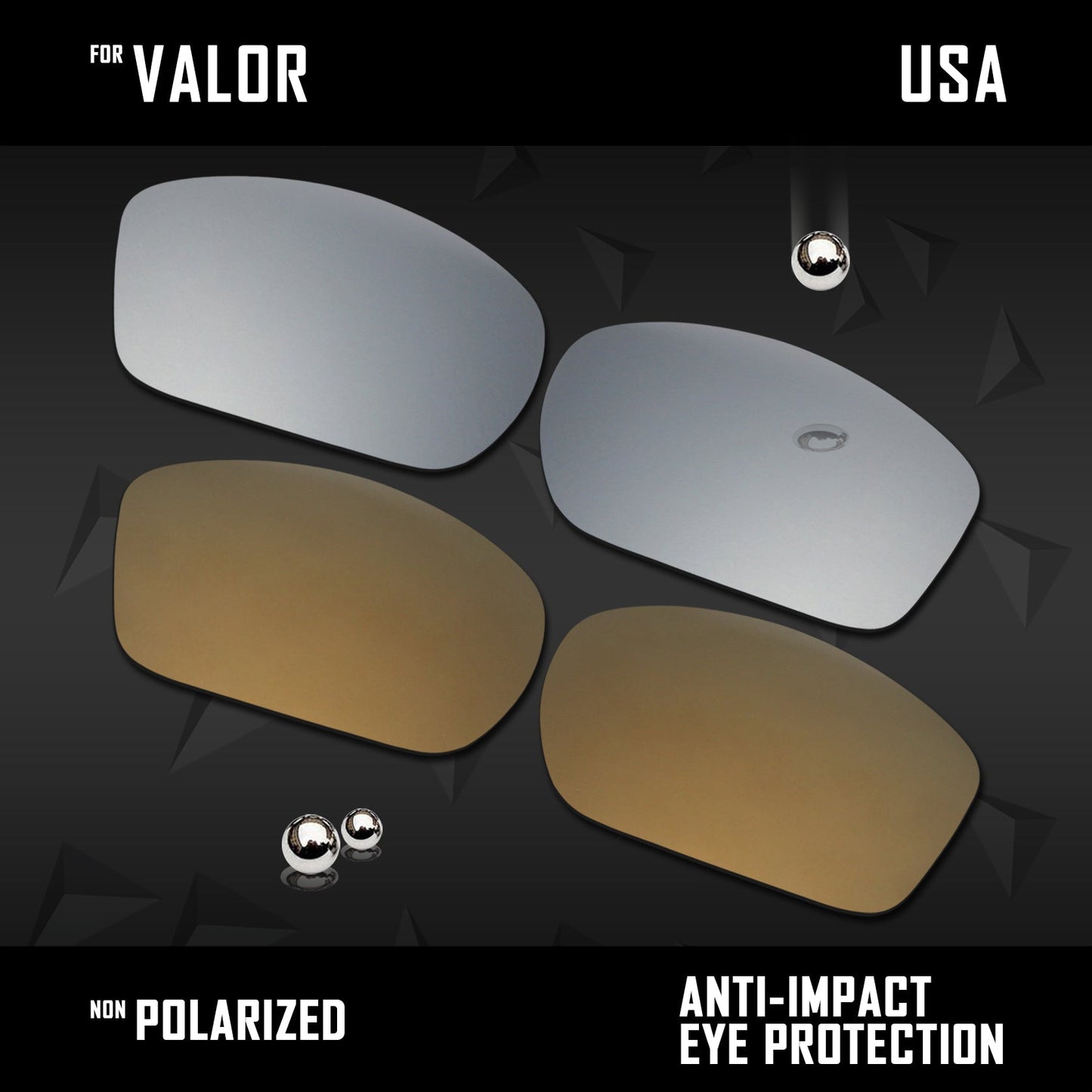 Anti Scratch Polarized Replacement Lenses for-Wiley X Valor