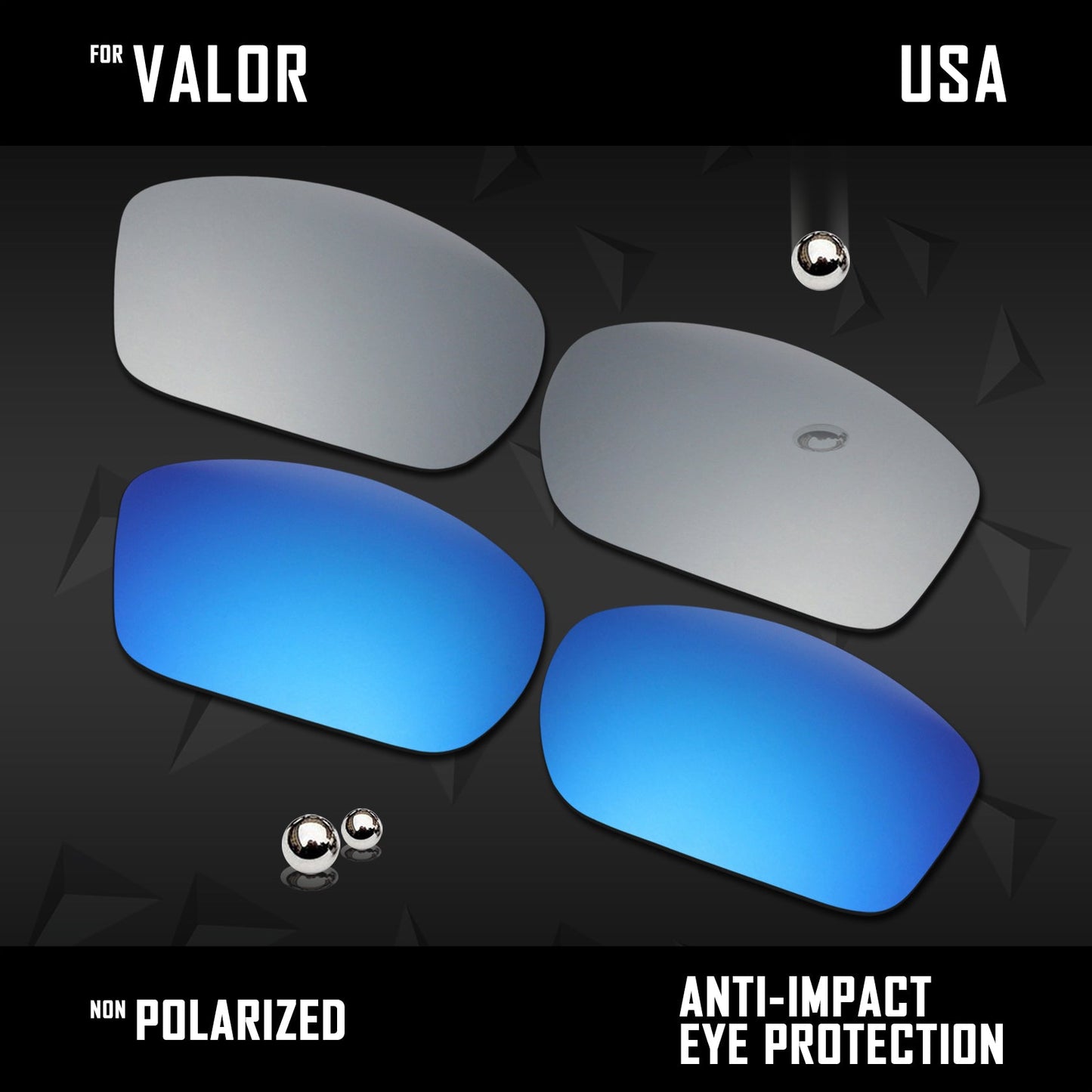 Anti Scratch Polarized Replacement Lenses for-Wiley X Valor