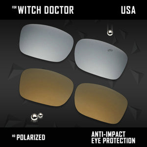 Anti Scratch Polarized Replacement Lenses for-Arnette Witch Doctor