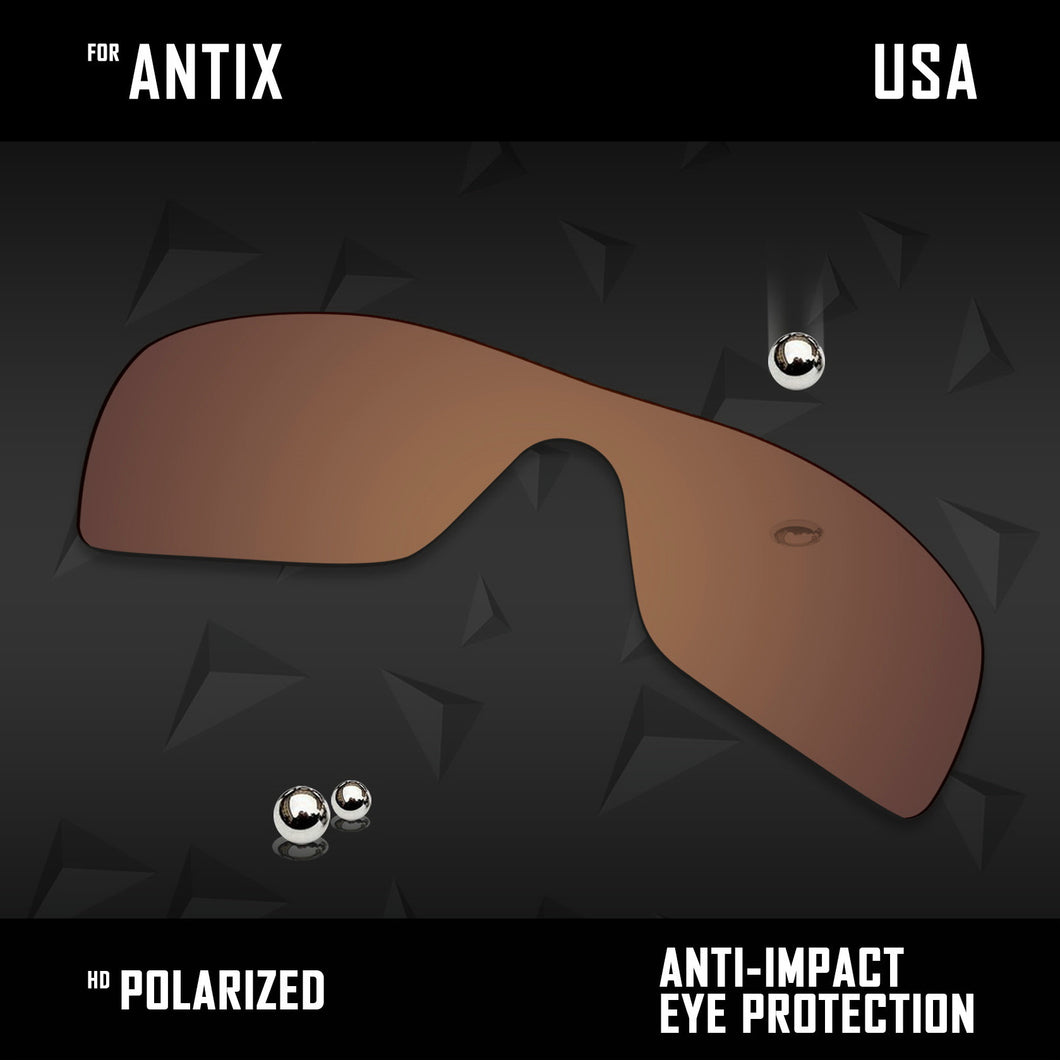 Anti Scratch Polarized Replacement Lenses for-Oakley Antix OO9077 Options