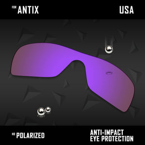 Anti Scratch Polarized Replacement Lenses for-Oakley Antix OO9077 Options