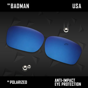 Anti Scratch Polarized Replacement Lenses for-Oakley Badman OO6020 Options