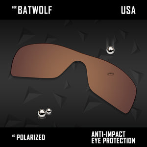 Anti Scratch Polarized Replacement Lenses for-Oakley Batwolf OO9101 Options