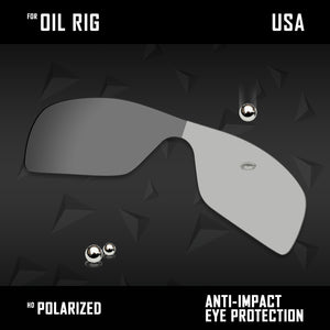Anti Scratch Polarized Replacement Lenses for-Oakley Oil Rig Options