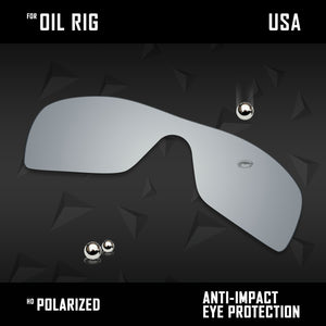 Anti Scratch Polarized Replacement Lenses for-Oakley Oil Rig Options