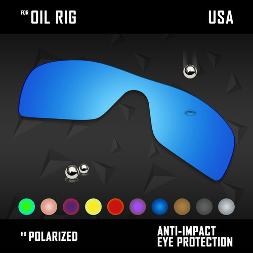 Anti Scratch Polarized Replacement Lenses for-Oakley Oil Rig Options